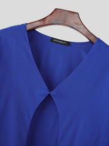 Men's Minimalist Cutout Long Sleeve Shirt SKUL45239