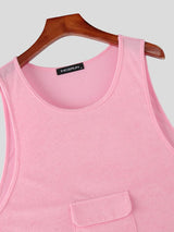 Men's Solid Color Faux Plush Two Pieces Outfit SKUL55365