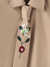 Men's Embroidered Tie Long Sleeve Shirt SKUL44951