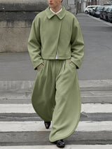 Men's Solid Color Casual Two Piece Outfit SKUL50939