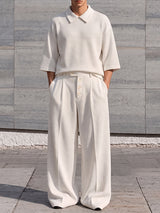 [Pre-order] Men's Chill Minimalist Vacation Resort Waffle Textured Two Pieces Outfit SKUL86871