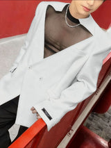 Men's Deconstructed Hollow Neck Casual Blazer SKUL41342