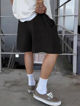 Men's Textured Vertical Stripe Corduroy Short SKUL25717