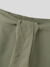 Men's Bohemian Ethnic Style Draped Wrap Front Loose Wide Leg Skirt SKUL60637