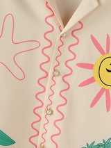 Mens Graffiti Print Short Sleeve Shirt SKUL12955