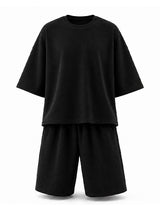 Men's Solid Color Minimalist Casual Two Pieces Outfit SKUL45297