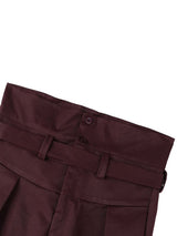 Men's Avant-Garde Party Corset High Waist Pleated Wide Leg Full Length Pant SKUL80621