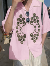 Men's Floral Print Short Sleeve Shirt SKUL21004