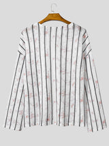 Mens Sheer Mesh Gradient Long Sleeve T-Shirt SKUL19768