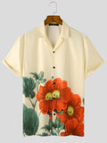 Mens Floral Plant Print Two Pieces Outfits SKUK06254