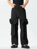Mens Bowknot Design Solid Casual Pants SKUK41159
