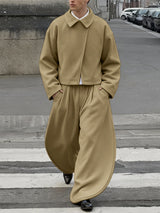 Men's Solid Color Casual Two Piece Outfit SKUL50939