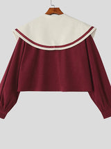 Men's Contrast Color Textured Long Sleeve Cardigan SKUL40309