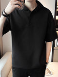 Mens Waffle Knit Solid Hooded T-Shirt SKUK15517