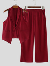 Men's Striped Casual Two Pieces Outfit SKUL21143