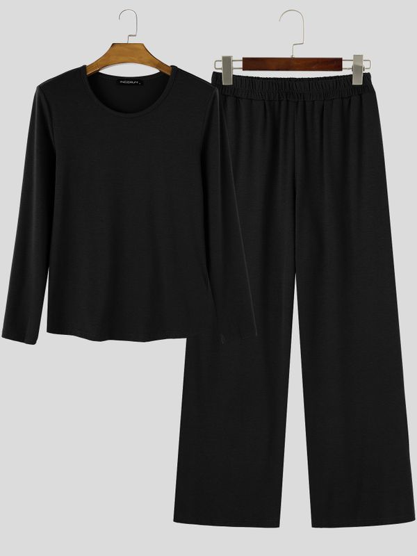 Men's Clean Fit Fluid Drape Modal Wide Two Pieces Outfit SKUL84001