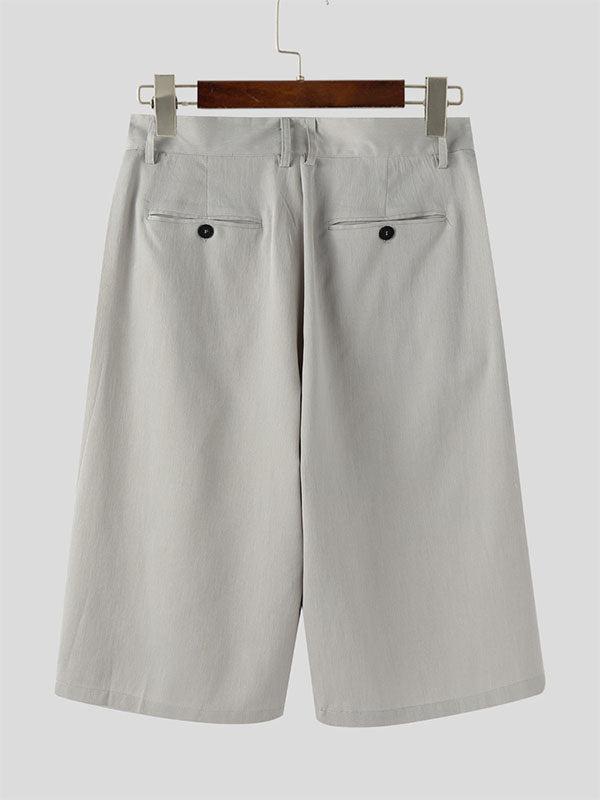 Mens Solid Color Loose Wide-Leg Casual Pant SKUL17898