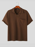 Mens Waffle Knit Short Sleeve Golf Shirt SKUK08707
