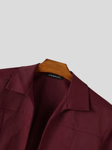 Men's Avant-Garde Runway Ultra Cropped Hanging Streamer Long Sleeve Lapel Collar Crop Jacket SKUL83120