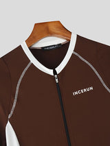 Men's Contrast Color Cycling Bodysuit SKUL37699