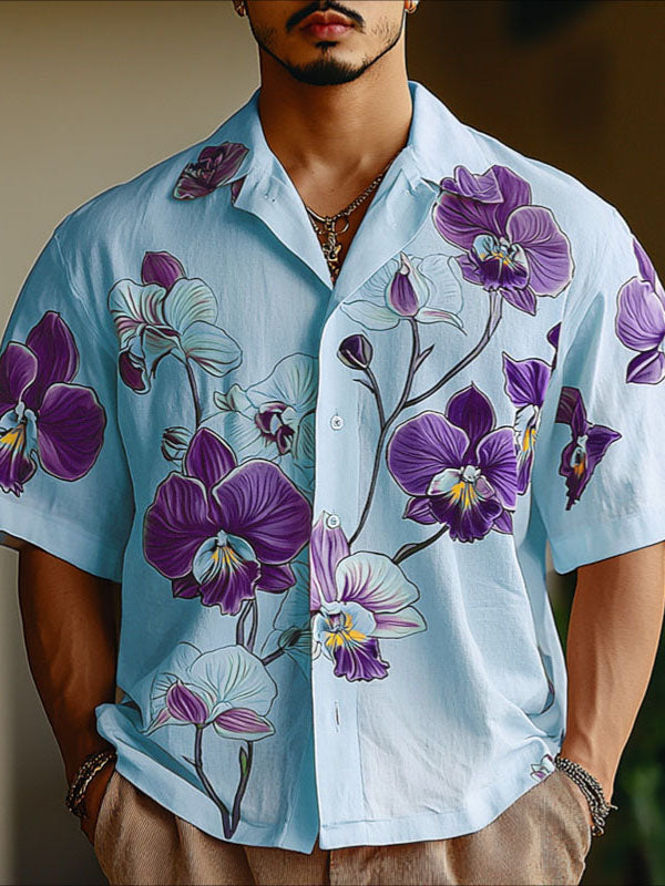 Mens Floral Print Short Sleeve Shirt SKUL16920