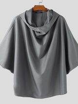 Men's Solid Color Hooded Neck Scarf Two Pieces Outfit SKUL42297