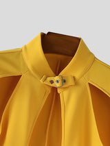 Men's Solid Color Hollow Out Long Sleeve Blazer SKUL27321