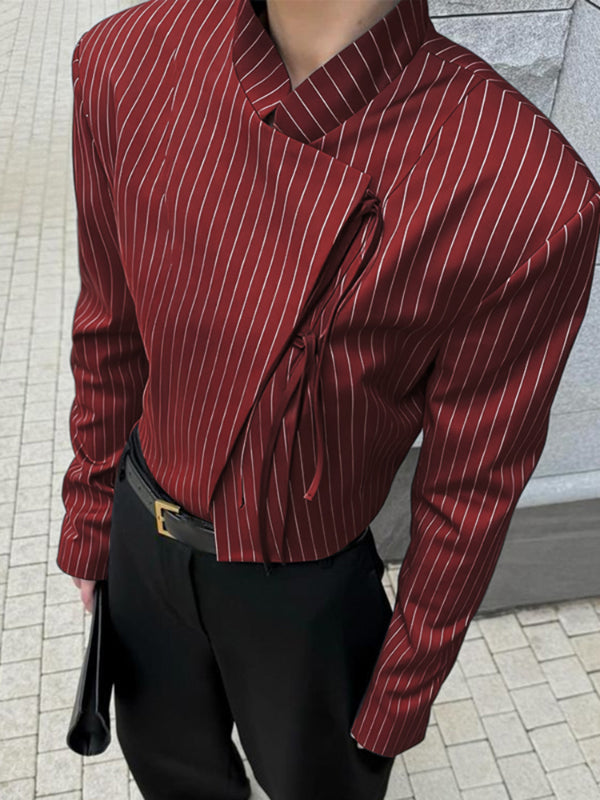 Men's Striped Tie Long Sleeve Blazer SKUL31703