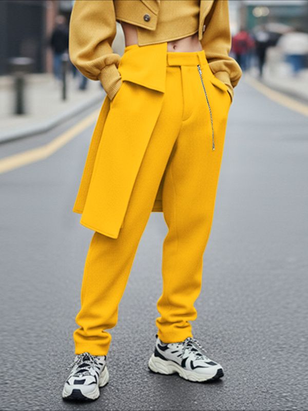 Men's Deconstructed Textured Casual Pant SKUL49906