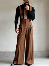 Men's Textured Pocket Casual Jumpsuit SKUL47951