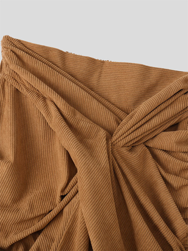 Men's Knotted Cross Textured Casual Pant SKUL29613