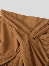 Men's Knotted Cross Textured Casual Pant SKUL29613