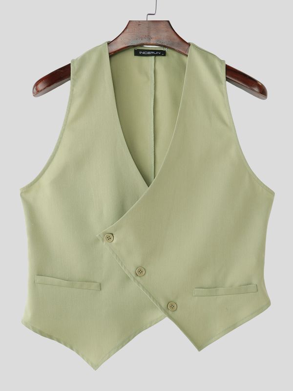Men's Deconstructed Cross Hem Waistcoat SKUL60073