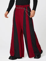 Mens Casual Colorblock Wide-Leg Pant SKUL20903
