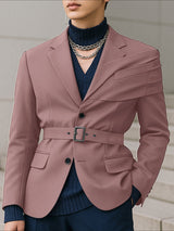 Men's Deconstructed Solid Color Casual Long Sleeve Blazer SKUL35007