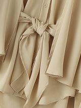 Men's Cape Patchwork Faux Two-Piece Long Sleeve Shirt SKUL32882