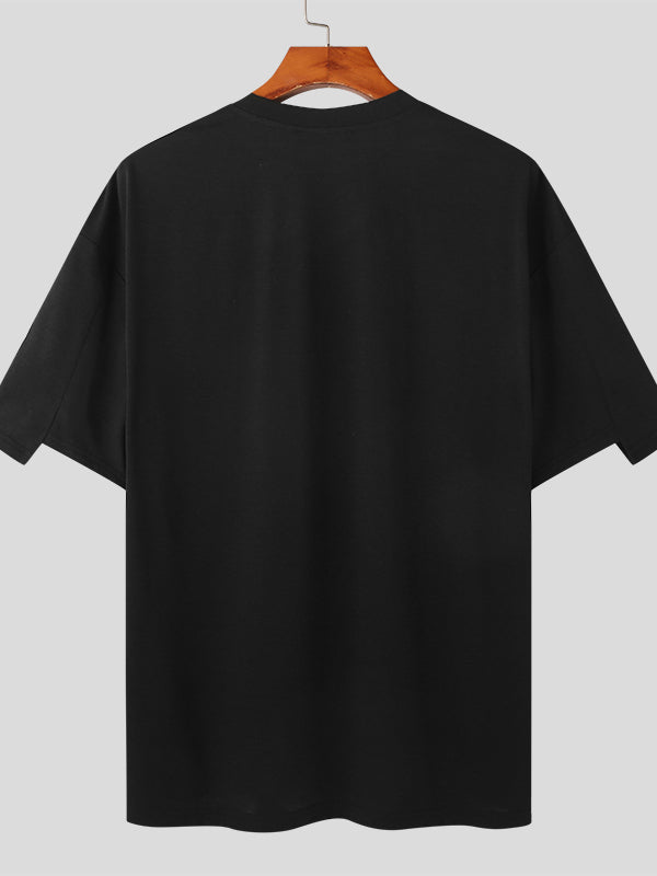 Mens Irregular Patchwork Short Sleeve T-Shirt SKUK00966