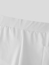 Men's Solid Color Slim Fit High Stretch Casual Short SKUL21023