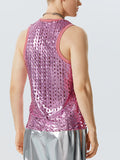 Mens Ombre Metallic Hollow Out Sleeveless Vest SKUK10285
