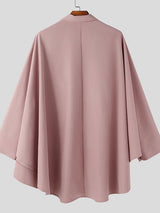 Men's Solid Color Deconstructed Loose Fit Shirt SKUL47668