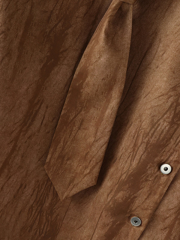 Men's Tie Dye Print Tie Long Sleeve Shirt SKUL30415