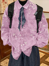 Men's Floral Print Long Sleeve Shirt SKUL43724