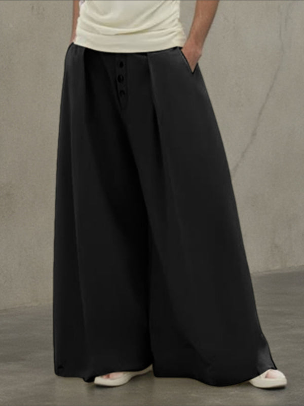 Men's Solid Minimalist Loose Casual Pant SKUL26221