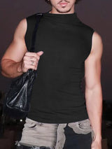 Men's Deconstructed Open Back Lace Up Tank SKUL41252