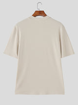 Mens Solid Color Casual Short Sleeve T-Shirt SKUL17000