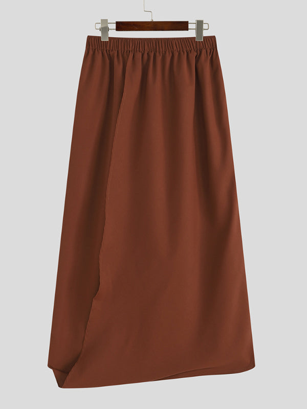 Men's Solid Color Wide Leg Casual Pant SKUL22805