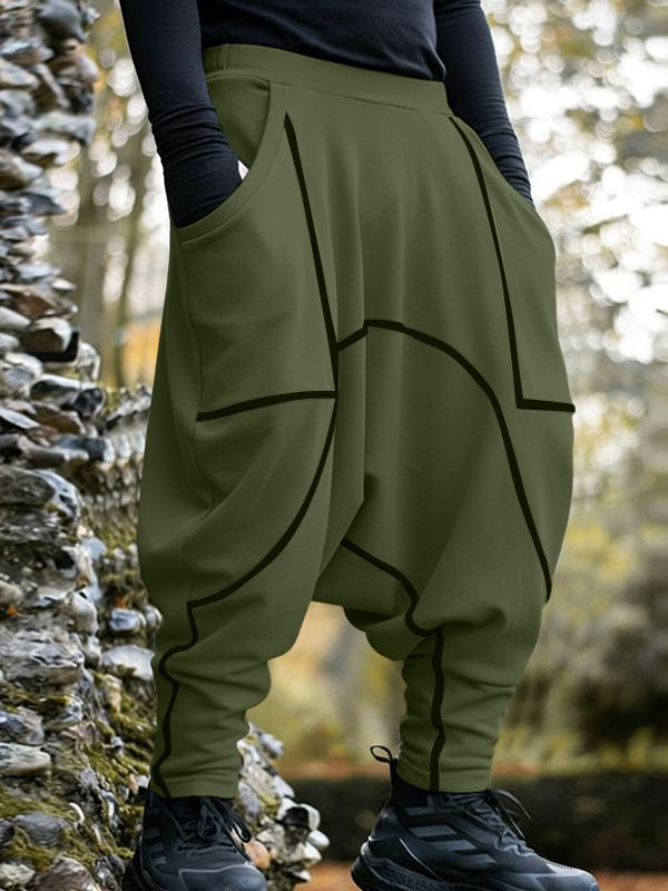 Men's Deconstructed Contrast Line Long Pant SKUL47926