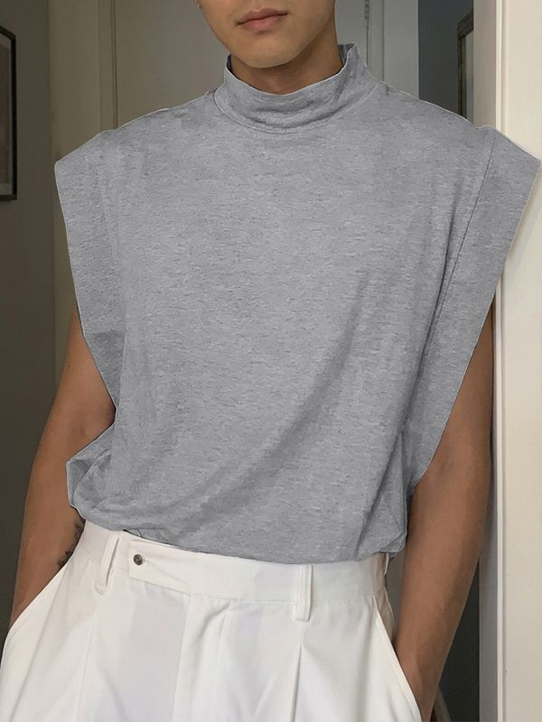 Men's Solid Color Minimal Loose Casual Tank SKUL51875