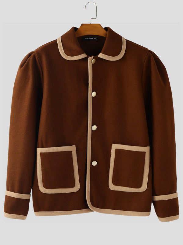 Men's Bold Contrast Edge Long Sleeve Jacket SKUL28510