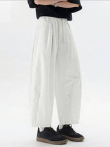 Mens Solid Color Wide-Leg Casual Pant SKUL19100